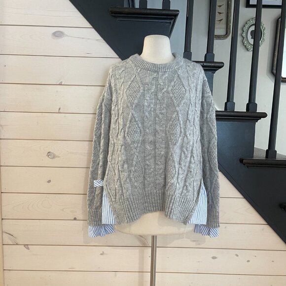 Anthropologie Cable Knit Tie Sweater NWOT Size Large - Picture 5 of 11